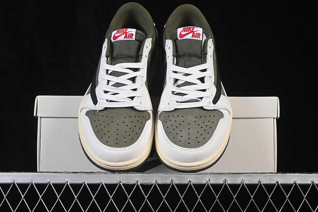 Jordan [DM7866-200]-[TRAVIS SCOTT AIR JORDAN 1 LOW OG WHITE/GREEN]-[WOMAN:36-39]-[MAN:40-48.5] - Image 13