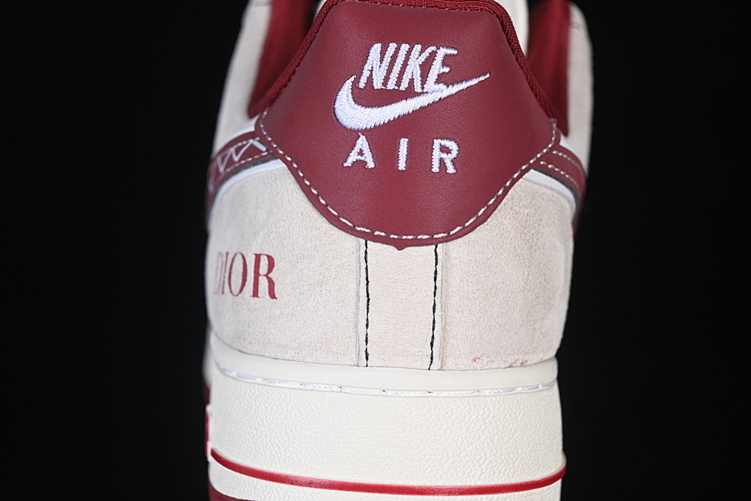 Nike [SY1388-028]-[AIR FORCE 1 07 LOW WHITE/GREY/WINE RED]-[WOMAN:36-39]-[MAN:40-45] - Image 7