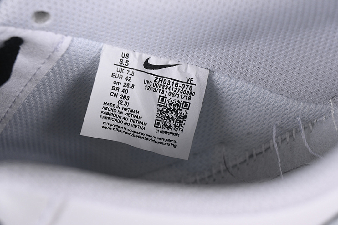 Nike [ZH0316-078]-[AIR FORCE 1 07 LOW WHITE/BLACK]-[WOMAN:36-39]-[MAN:40-45] - Image 6