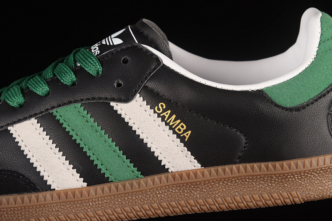 Adidas [FW2429]-[SAMBA VEGAN SHOES CORE BLACK/CLOUD WHITE/GREEN]-[MAN:39-45] - Image 8