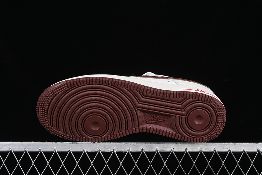 Nike [HQ7027-100]-[HOWARD UNIVERSITY X AIR FORCE 1 07 LOW SAIL/BISON/DRAGON RED]-[UNISEX:36-45] - Image 3