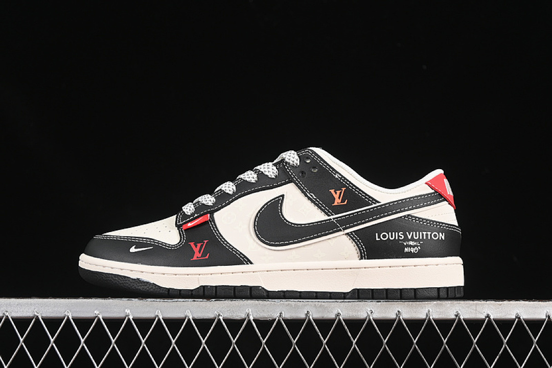 Louis Vuitton Nike Louis Vuitton [YX5066-358]-[SB DUNK LOW LV WHITE/GREY/BLACK/RED]-[WOMAN:36-39]-[MAN:40-45], photo 1