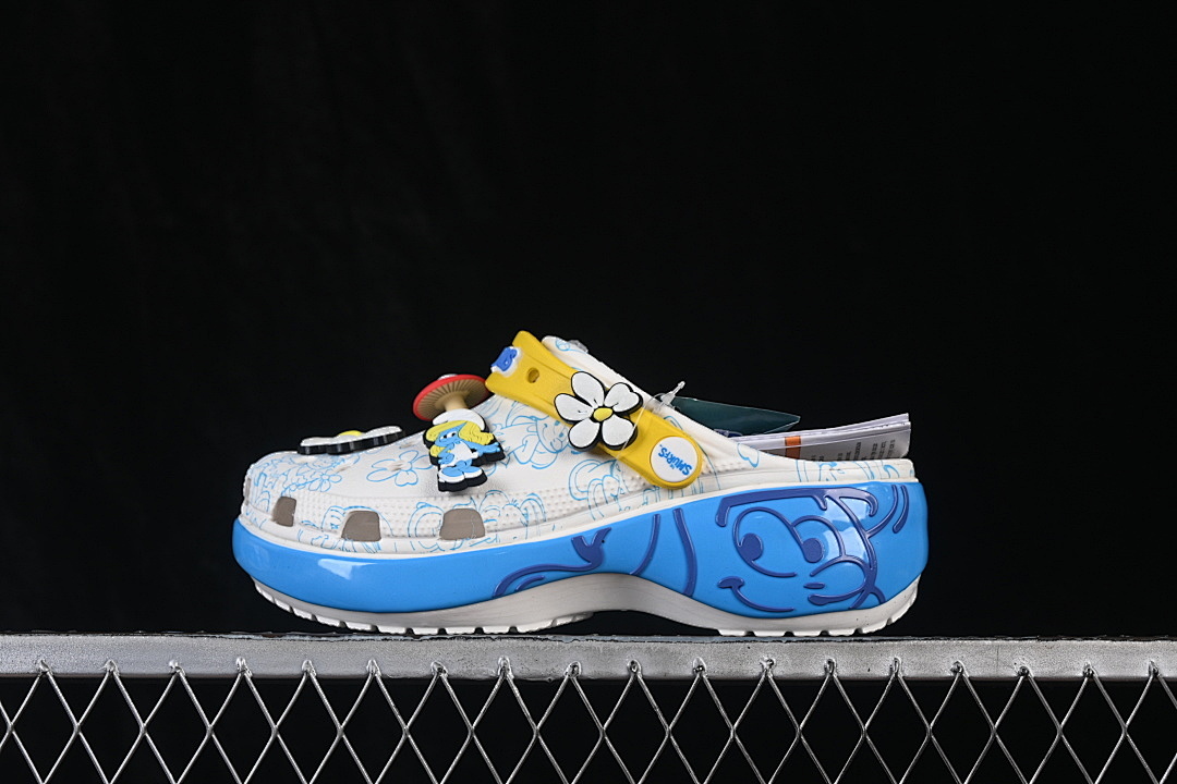 Crocs [ROUND-TOED THICK-SOLED SLIPPERS WHITE/YELLOW/BLUE]-[WOMAN:34-39]-[MAN:40] - Image 2