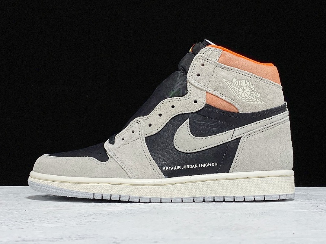 Jordan GET AIR Jordan 1 RETRO HIGH GREY/HYPER CRIMSON-WHITE-BLACK · 555088-018, photo 1