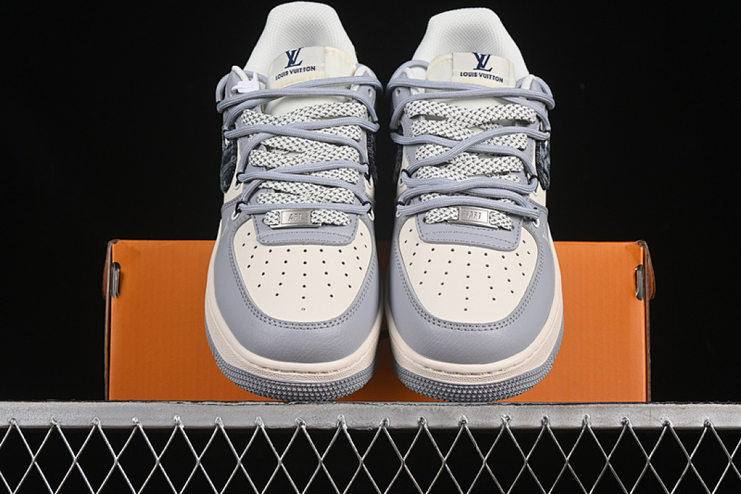 Nike [DM6868-099]-[AIR FORCE 1 07 LOW LV WHITE/BLUE/GREY]-[WOMAN:36-39]-[MAN:40-45] - Image 13