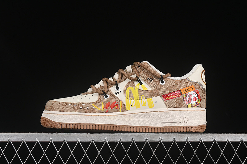 Nike Nike AIR FORCE 1 07 LOW MCDONALD S WHITE/YELLOW/BROWN · BD0077-111, photo 1