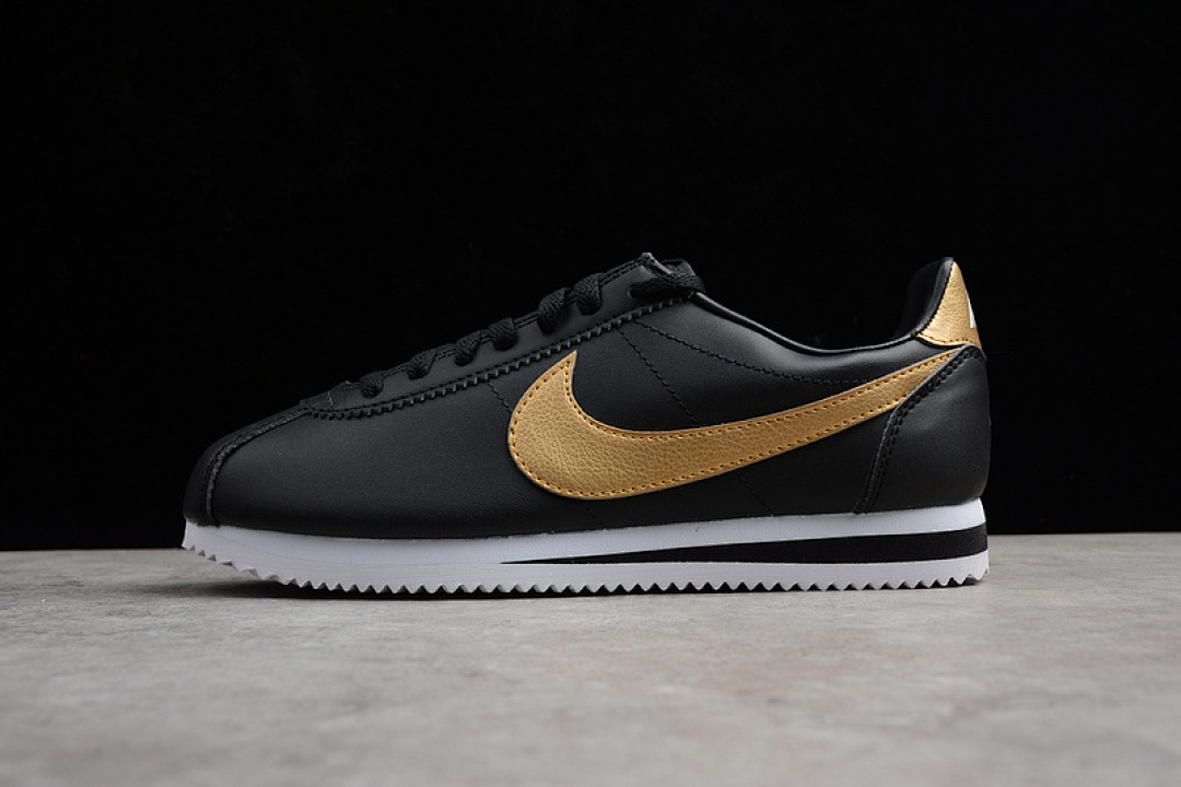 Unbranded [902801-002]-[LEATHER]-[CORTEZ SE XLV BLACK/METALLIC GOLD WHITE]-[MAN:39-44.5]-[OG00114], photo 1