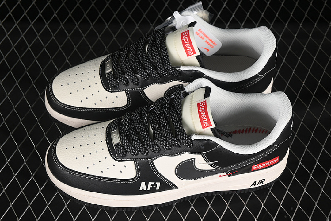 Nike [HH7518-053]-[AIR FORCE 1 07 LOW SUPREME WHITE/BLACK]-[WOMAN:36-39]-[MAN:40-45] - Image 11