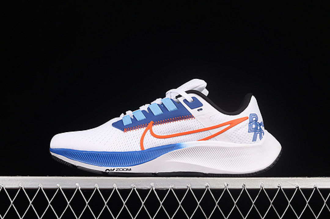 Nike [DQ8575-100]-[AIR ZOOM PEGASUS 38 WHITE/GAME ROYAL/UNIVERSITY BLUE/RUSH ORANGE]-[UNISEX:36-45] - Image 2