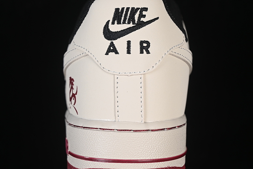 Nike [NH0601-514]-[AIR FORCE 1 07 LOW CASUAL SNEAKERS BEIGE/WINE RED]-[WOMAN:36-39]-[MAN:40-45] - Image 7