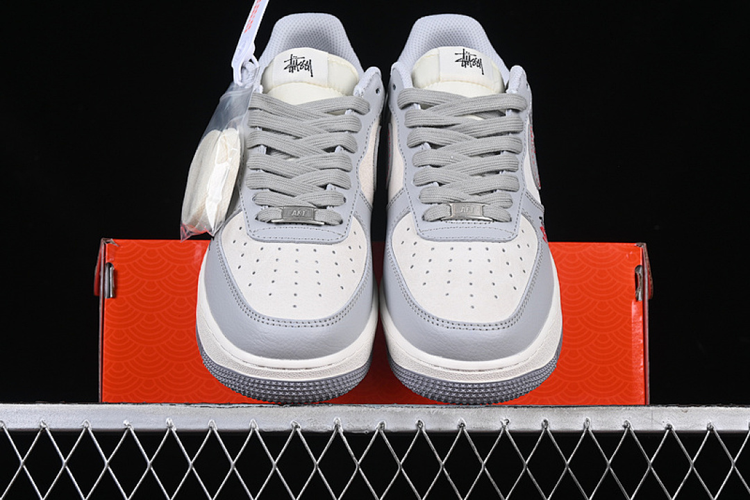 Nike [DM6688-027]-[AIR FORCE 1 07 LOW WHITE/GREY/RED]-[WOMAN:36-39]-[MAN:40-45] - Image 13