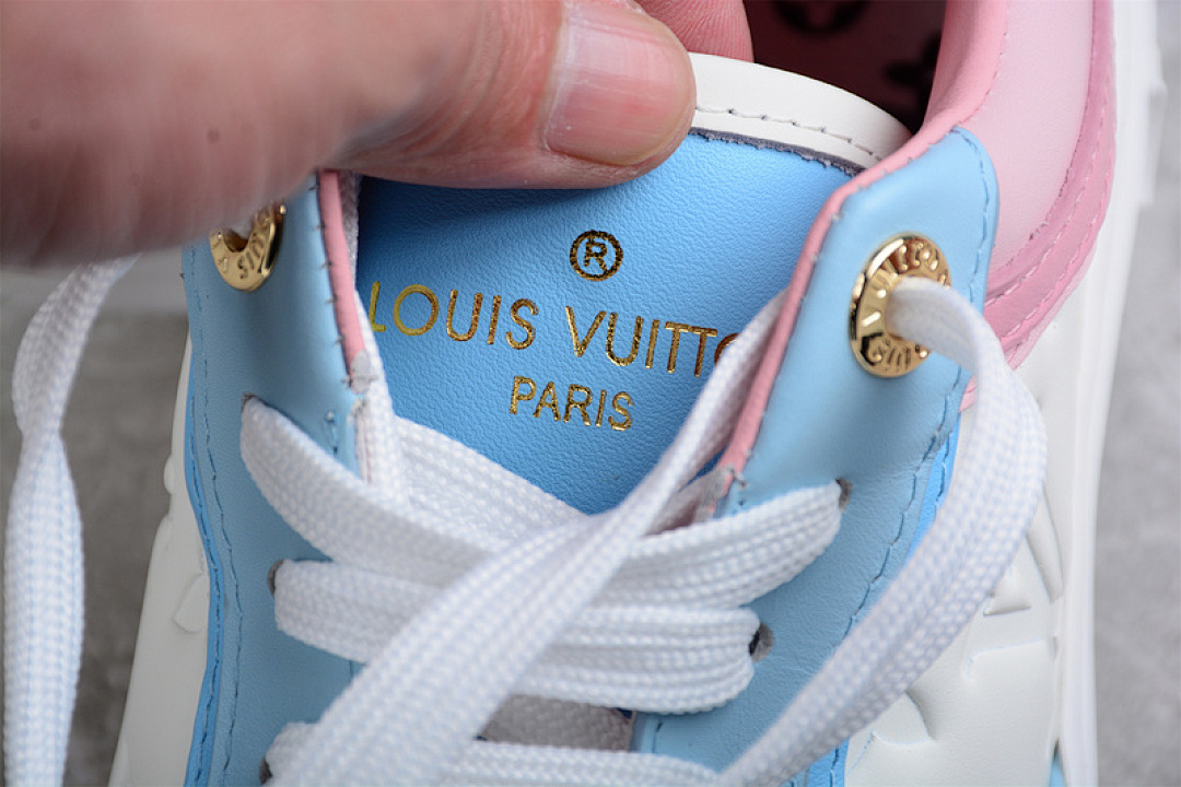Louis Vuitton [L*V LOW SKATE SHOES WHITE/LIGHT PINK/SKY BLUE]-[WOMAN:35-40] - Image 3