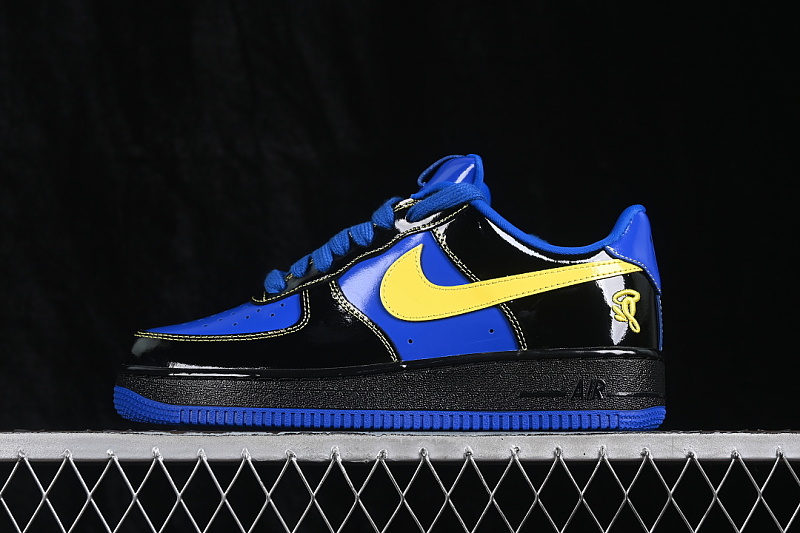 Nike Nike AIR FORCE 1 LOW BLACK/OPTIC YELLOW/RACER BLUE · IQ1402-010, photo 1