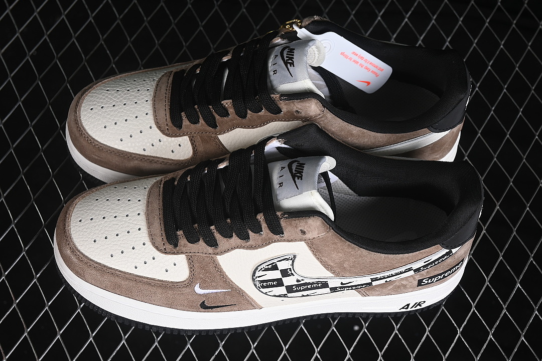 Nike [WY0655-101]-[AIR FORCE 1 07 LOW CASUAL SNEAKERS WHITE/BROWN/BLACK]-[WOMAN:36-39]-[MAN:40-45] - Image 11