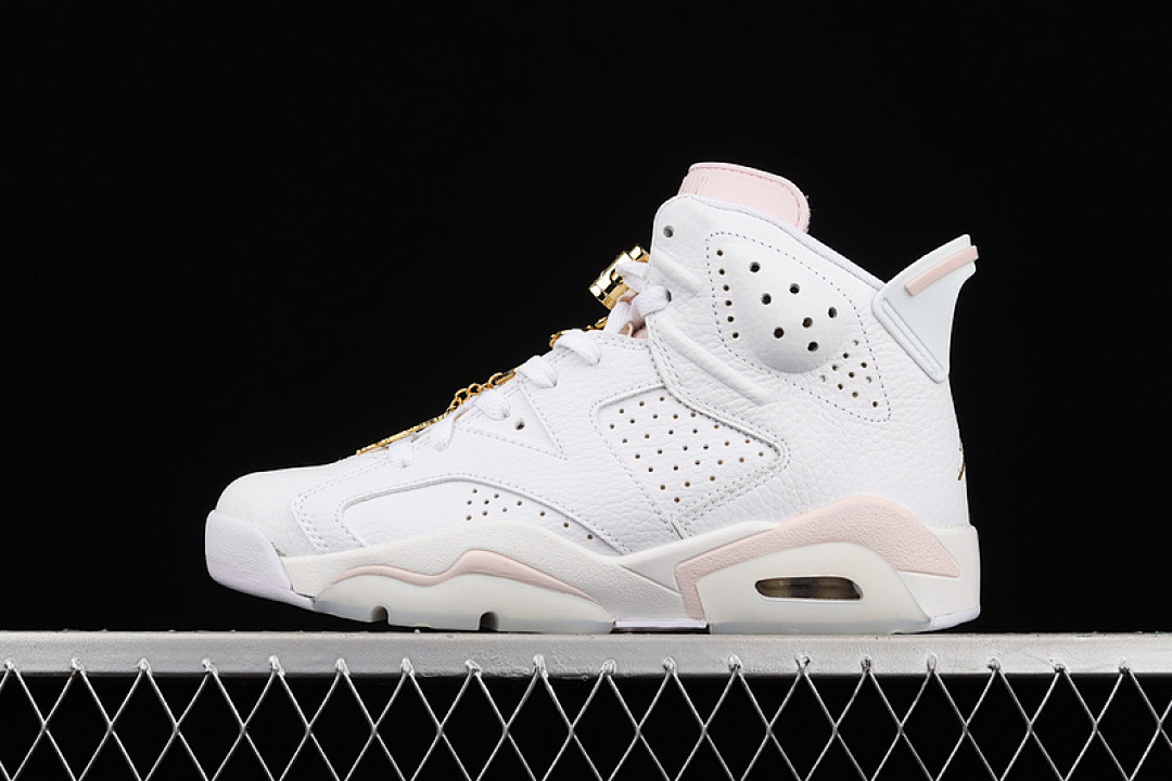 Jordan [DH9696-100]-[AIR JORDAN 6 RETRO GOLD HOOPS WHITE/SAIL/METALLIC GOLD/BARELY ROSE], photo 1