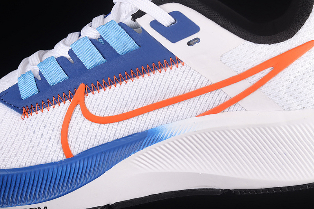 Nike [DQ8575-100]-[AIR ZOOM PEGASUS 38 WHITE/GAME ROYAL/UNIVERSITY BLUE/RUSH ORANGE]-[UNISEX:36-45] - Image 8
