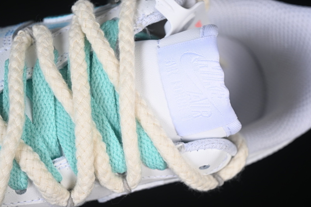 Nike [321-419]-[AIR FORCE 1 07 LOW ARIES WHITE/BLUE/GREY]-[WOMAN:36-39]-[MAN:40-45] - Image 7