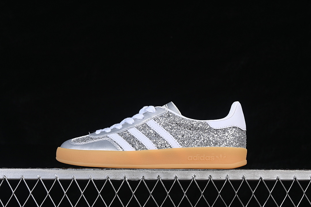 ORIGINALS INDOOR CLOVER RETRO SNEAKERS SILVER/WHITE/ORANGE · JR1288, photo 1