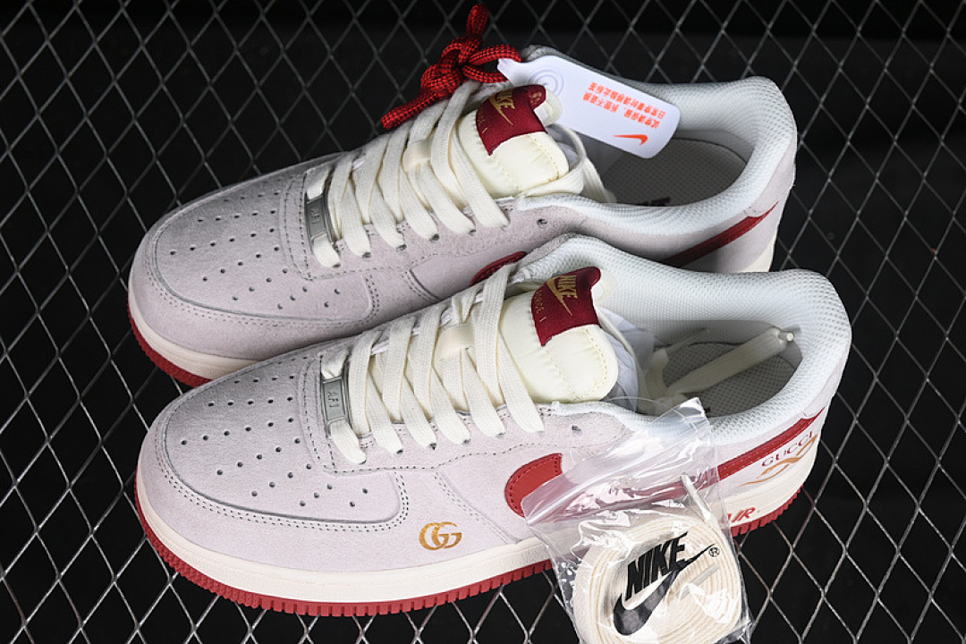Nike [XZ6188-020]-[AIR FORCE 1 07 LOW WHITE/GREY/RED]-[WOMAN:36-39]-[MAN:40-45] - Image 11