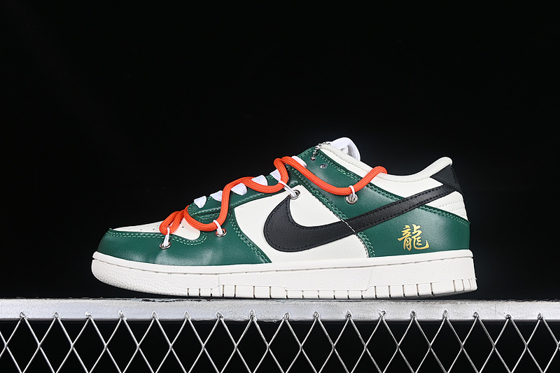 Nike DUNK LOW YEAR OF THE DRAGON WHITE/BLACK/GREEN/ORANGE · DJ6188-100, photo 1