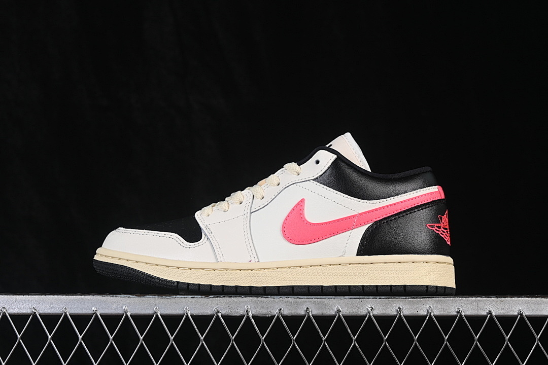 Jordan AIR Jordan 1 LOW AJ1 CASUAL SHOES PINK/BLACK/WHITE · DC0774-107, photo 1