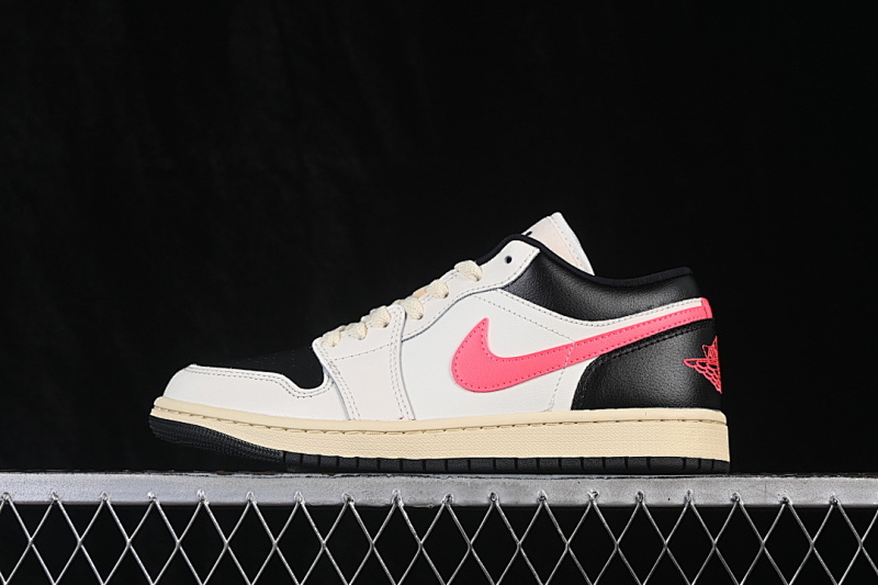 Jordan AIR Jordan 1 LOW AJ1 CASUAL SHOES PINK/BLACK/WHITE · DC0774-107, photo 1