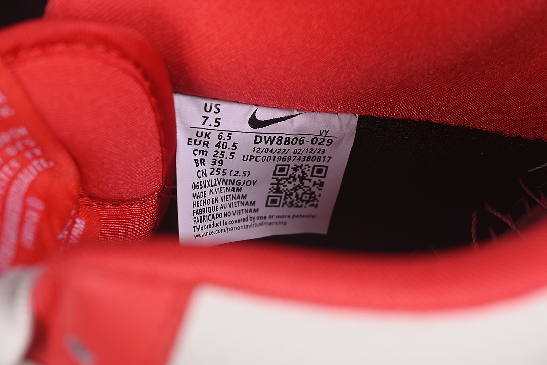 Nike [DW8806-029]-[AIR FORCE 1 07 LOW CASUAL SNEAKERS RED/BLACK/WHITE]-[WOMAN:36-39]-[MAN:40-45] - Image 5