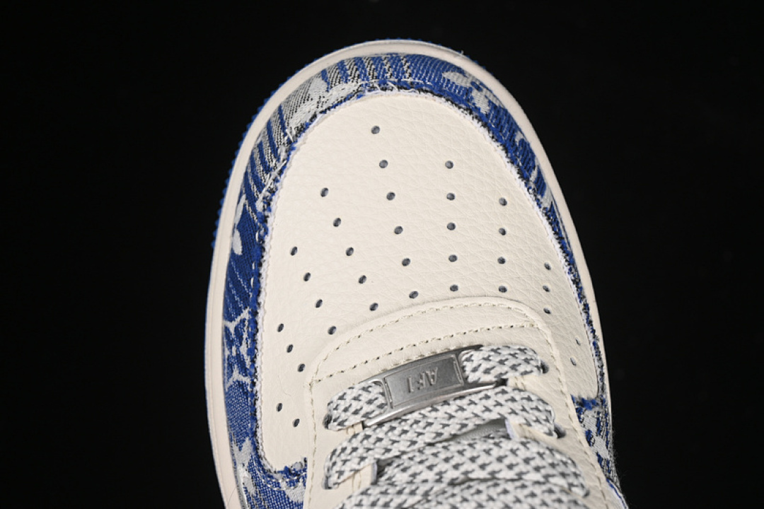 Nike [XS1958-586]-[AIR FORCE 1 07 LOW WHITE/GREY/BLUE]-[WOMAN:36-39]-[MAN:40-45] - Image 10
