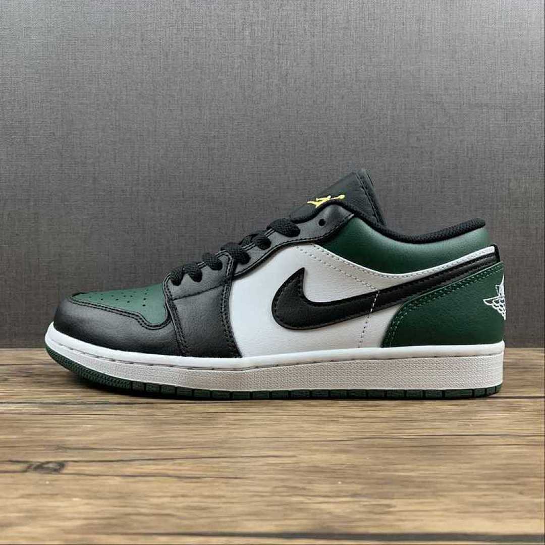 Jordan AIR Jordan 1 LOW GREEN TOE NOBLE GREEN/POLLEN/WHITE/BLACK · 553558-371, photo 1