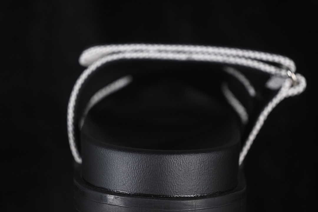 Chanel [CHYPRE FLAT BOTTOMED ONE SHOULDER SLIPPERS BLACK/GREY]-[WOMAN:35-39]-[MAN:40-46] - Image 5