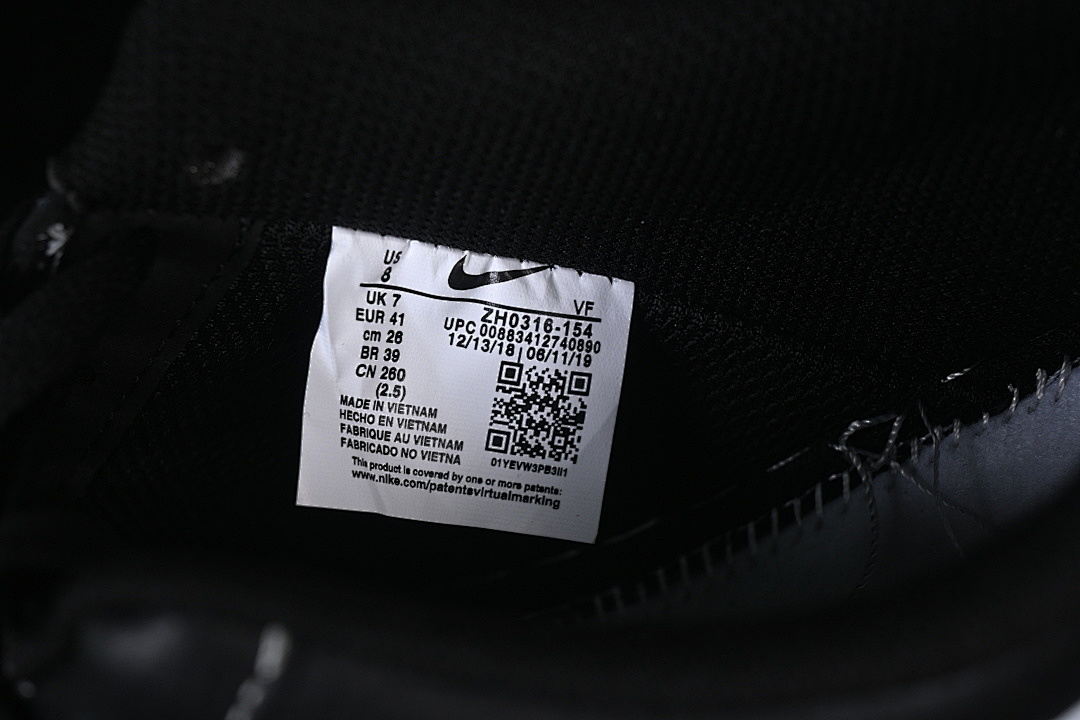 Nike [ZH0316-154]-[AIR FORCE 1 07 LOW BLACK/SILVER/BLACK]-[WOMAN:36-39]-[MAN:40-45] - Image 6