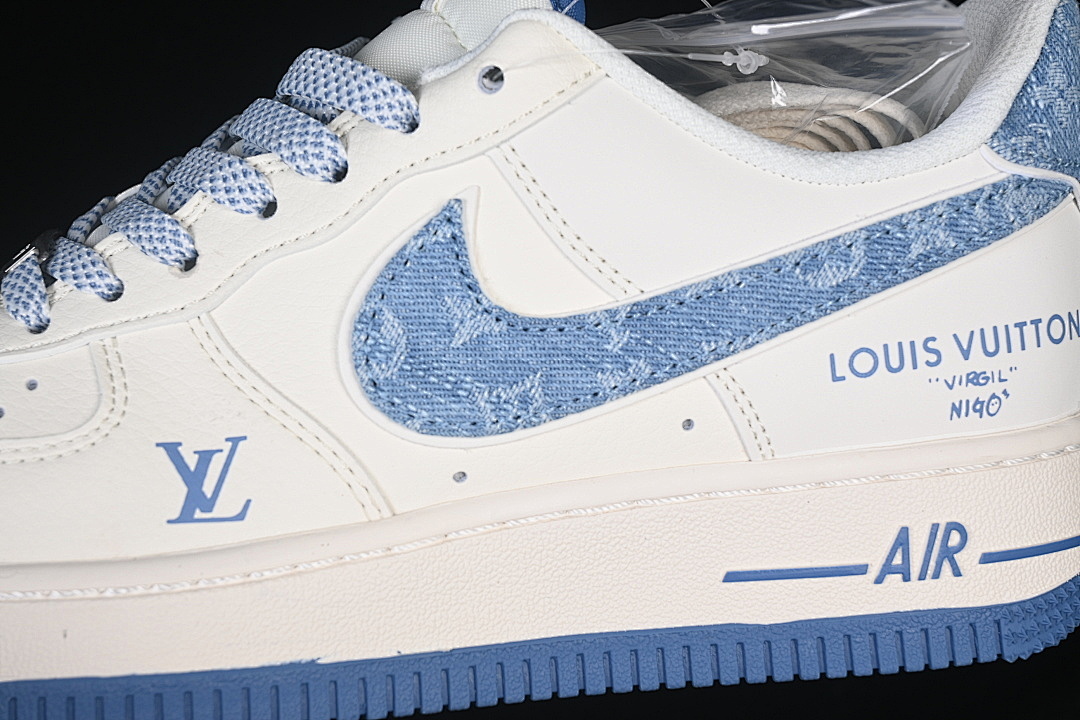 Nike [SM6668-130]-[AIR FORCE 1 07 LOW CASUAL SNEAKERS DARK BLUE/WHITE]-[WOMAN:36-39]-[MAN:40-45] - Image 7