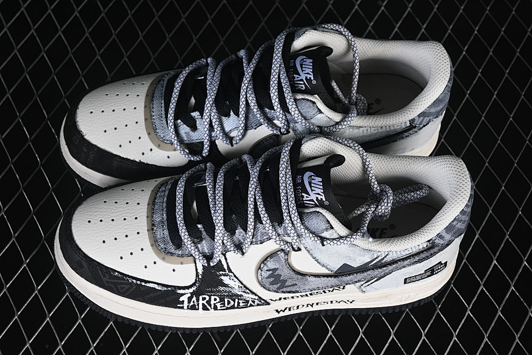 Nike [FB0607-110]-[AIR FORCE 1 07 LOW WHITE/GREY/BLACK]-[WOMAN:36-39]-[MAN:40-45] - Image 11