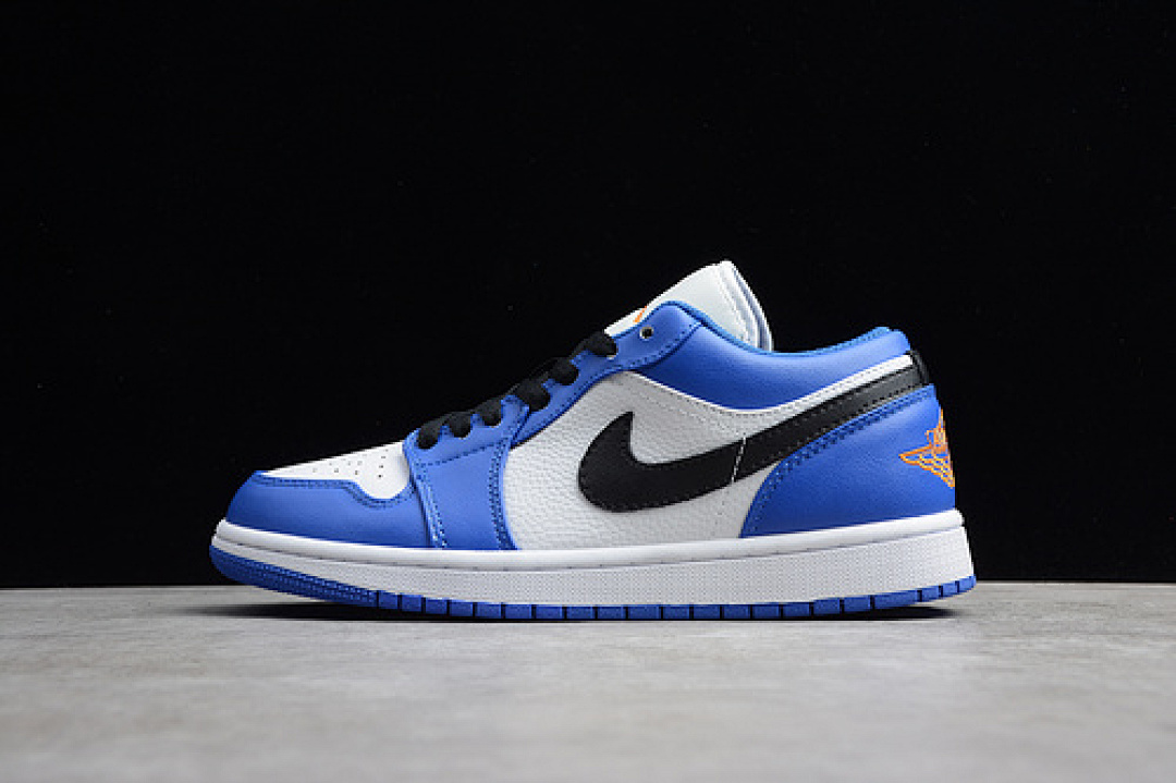 Jordan [553558-401]-[GZ AIR JORDAN 1 LOW HYPER ROYAL/WHITE-ORANGE PEEL]-[UNISEX:36-47.5], photo 1