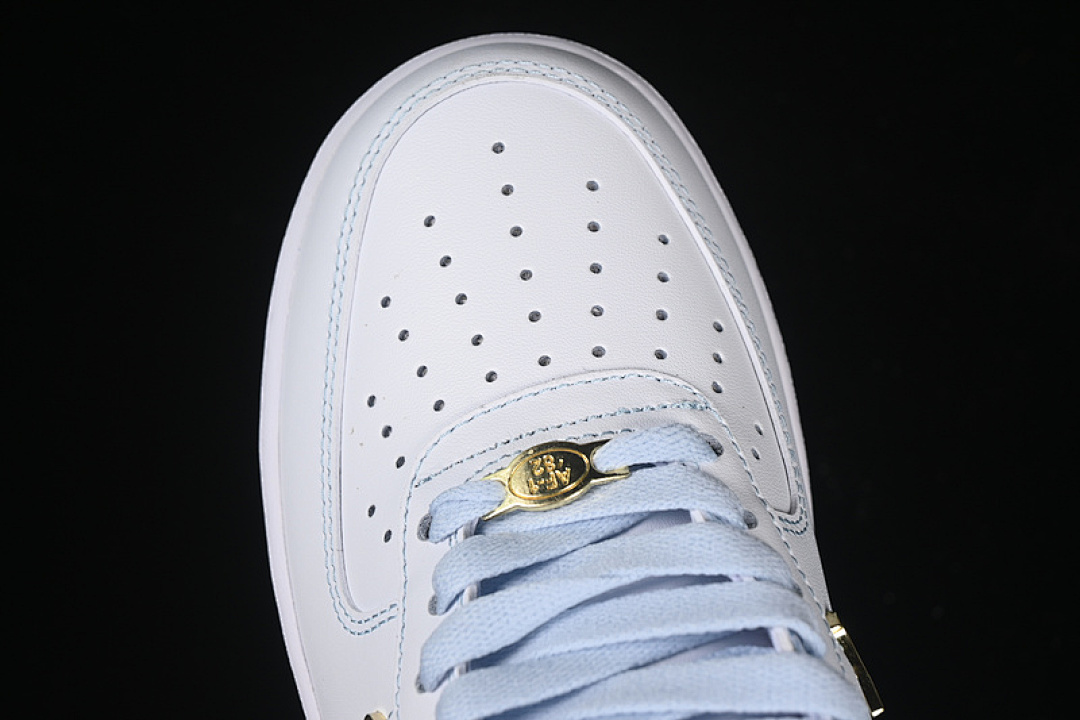 Nike [ZH0316-084]-[AIR FORCE 1 07 LOW WHITE/BLUE/GOLD]-[WOMAN:36-39]-[MAN:40-45] - Image 10