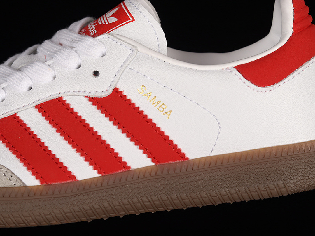 Adidas [B44628]-[SAMBA VEGAN OG FOOTWEAR WHITE/SCARLET/GUM]-[WOMAN:36-39]-[MAN:40-45] - Image 7