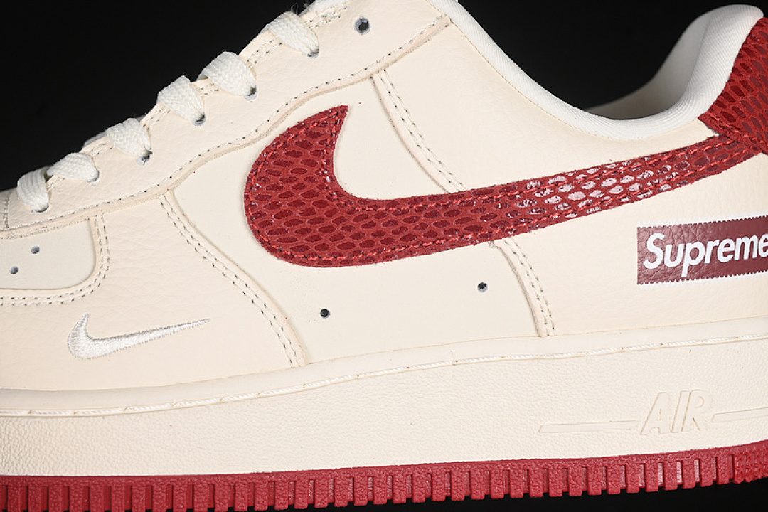 Nike [DF0188-040]-[AIR FORCE 1 07 LOW SUPREME BEIGE/RED]-[WOMAN:36-39]-[MAN:40-45] - Image 8