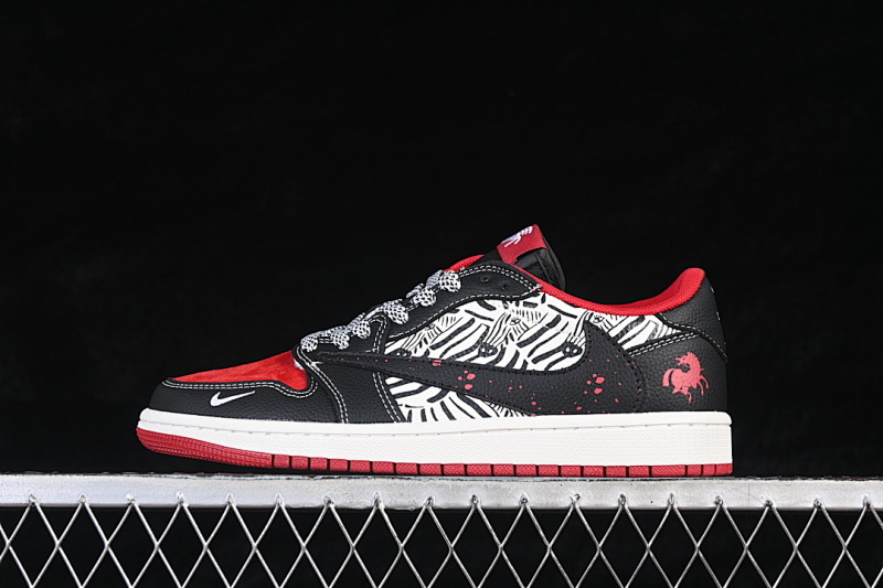 Jordan AIR Jordan 1 LOW AJ1 CASUAL SNEAKERS RED/WHITE/BLACK · DZ2688-109, photo 1