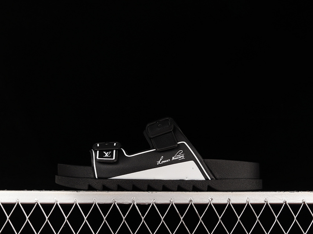 Louis Vuitton [L*V TREND CLASSIC SLIPPERS BLACK/BLACK/WHITE]-[WOMAN:35-39]-[MAN:40-45] - Image 13