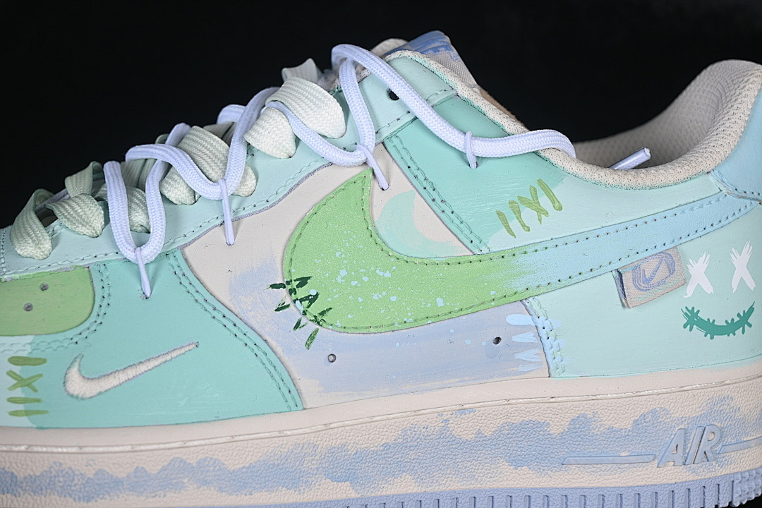 Nike [DB3301-919]-[AIR FORCE 1 07 LOW CASUAL SNEAKERS GREEN/BLUE/WHITE]-[WOMAN:36-39]-[MAN:40-45] - Image 8