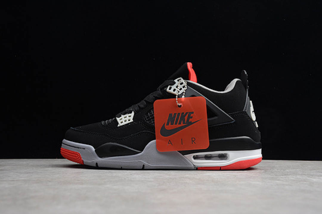 Jordan [84-82-93][308497-060]-[AIR JORDAN 4 RETRO BRED 2019 RELEASE BLACK/FIRE RED-CEMENT GREY]-[MAN:40-46], photo 1