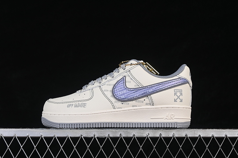 Nike Nike AIR FORCE 1 07 LOW CASUAL SNEAKERS BEIGE/PURPLE/GREY · XY2025-008, photo 1