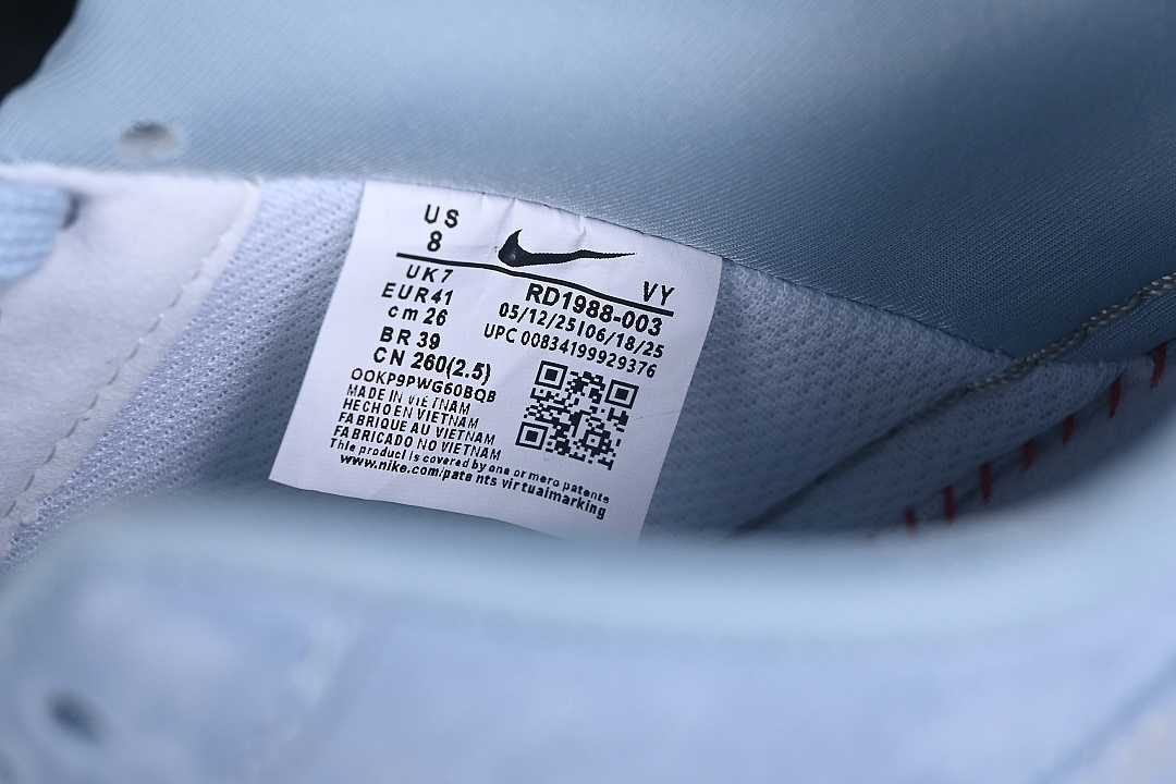 Nike [RD1988-003]-[AIR FORCE 1 07 LOW CASUAL SNEAKERS LIGHT BLUE/GREY]-[WOMAN:36-39]-[MAN:40-45] - Image 5