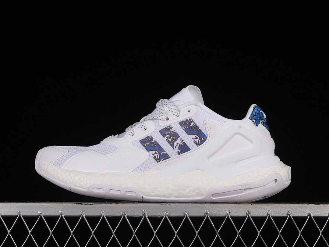 Unbranded [FY3026]-[DAY JOGGER BOOST SHOES FOOTWEAR WHITE/FOOTWEAR WHITE/BLUE]-[WOMAN:36-39]-[MAN:40-45], photo 1