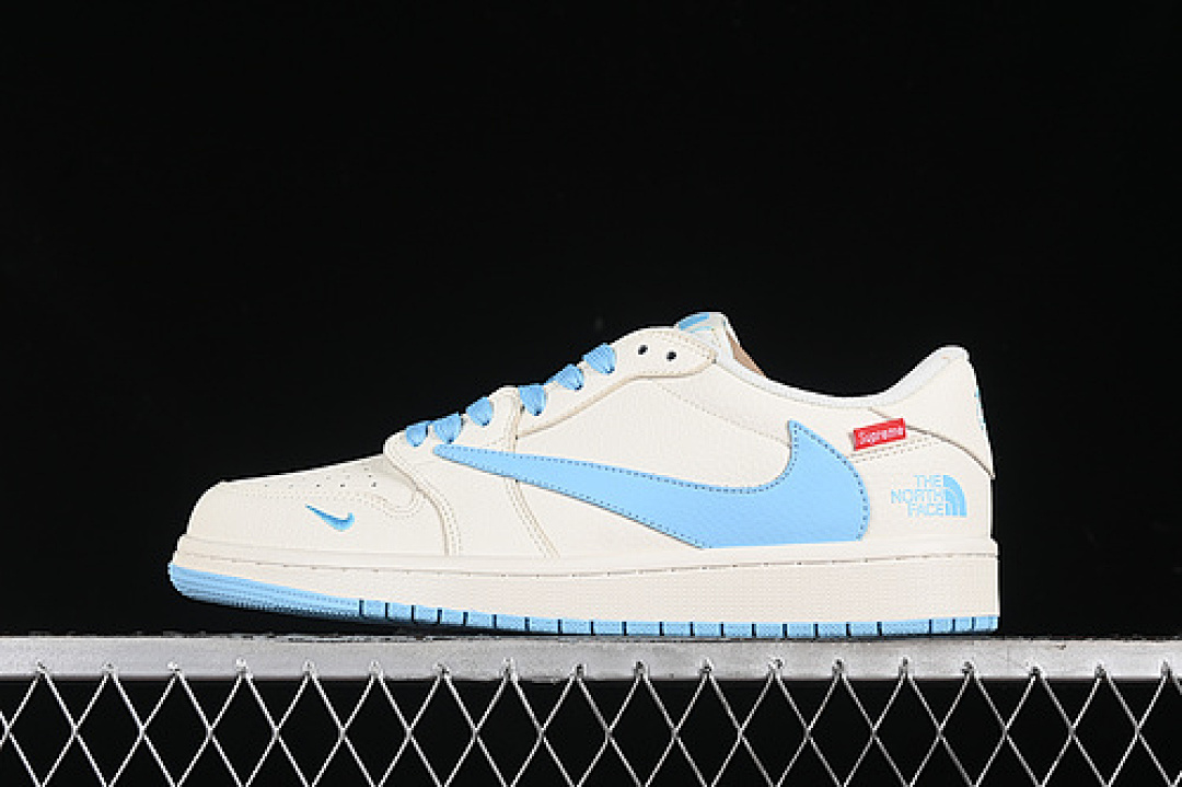 Jordan [DIY1688-002]-[TRAVIS SCOTT X FRAGMENT DESIGN AIR JORDAN 1 LOW OG SP OFF WHITE/BLUE]-[36-45], photo 1