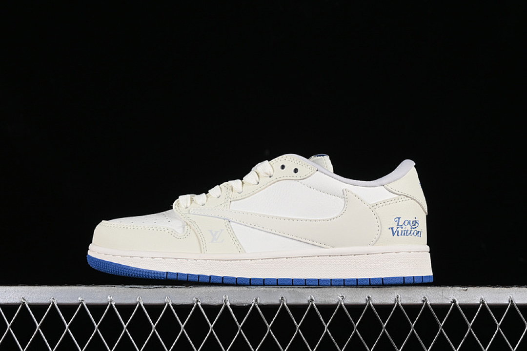 Jordan [LJ5188-007]-[TRAVIS SCOTT X FRAGMENT DESIGN AIR JORDAN 1 LOW OG SP WHITE/GREY/BLUE]-[36-45], photo 1