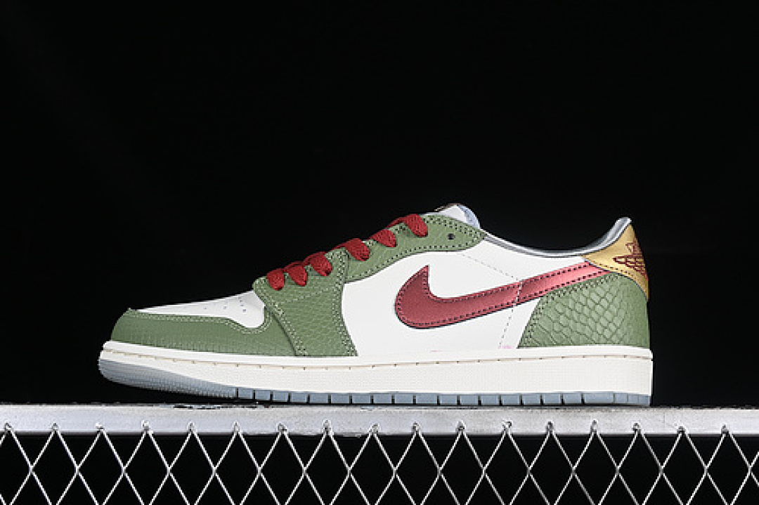 Jordan [FN3727-100]-[AIR JORDAN 1 LOW YEAR OF THE DRAGON CEDAR/OIL GREEN/LIGHT PUMICE/DARK TEAM (RED]), photo 1