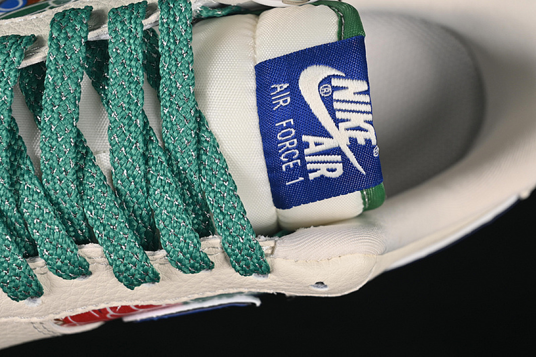 Nike [KJ1688-001]-[AIR FORCE 1 07 LOW WHITE/GREEN/BLUE]-[WOMAN:36-39]-[MAN:40-45] - Image 9