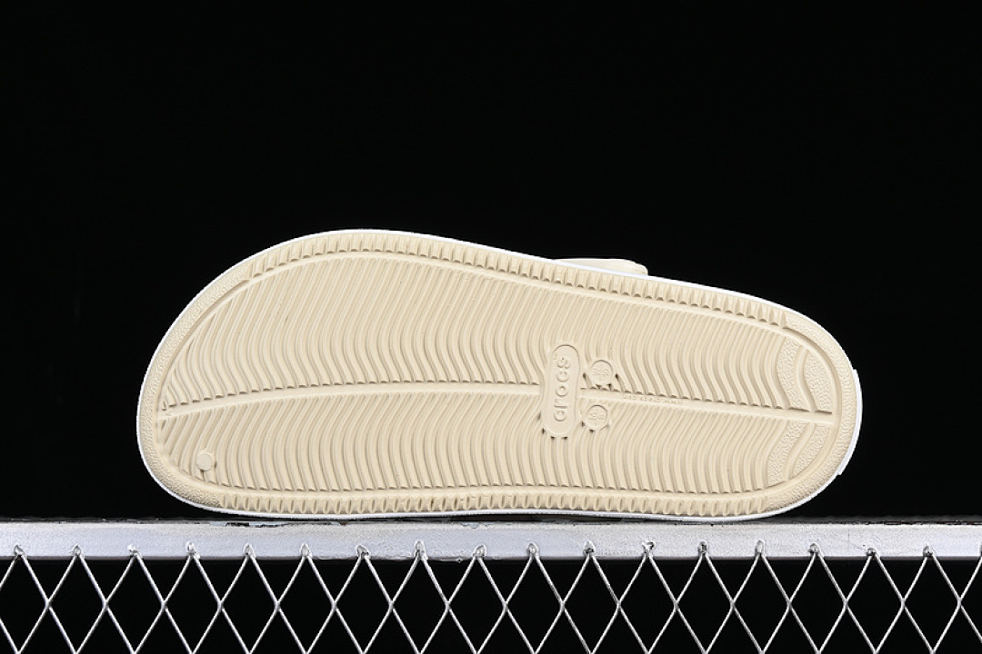 Crocs [CTOCS FLAT HOLE SANDALS BEIGE/WHITE]-[WOMAN:34-39]-[MAN:40-46] - Image 9