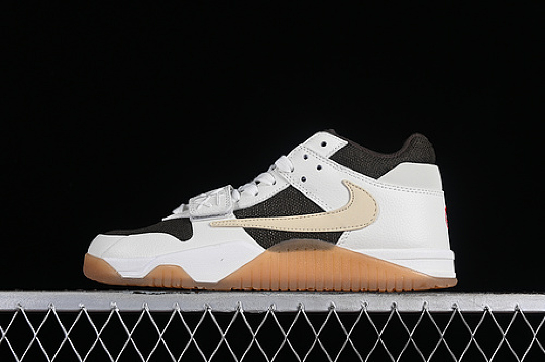 Jordan [DR9317-100]-[TRAVIS SCOTT X JORDAN CUT THE CHECK WHITE/BLACK/BROWN]-[WOMAN:36-39]-[MAN:40-45], photo 1